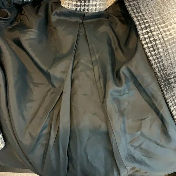 Peter Nygard Houndstooth Open Coat Wool Blend Tweed Plus Size 20 - Picture 7 of 8